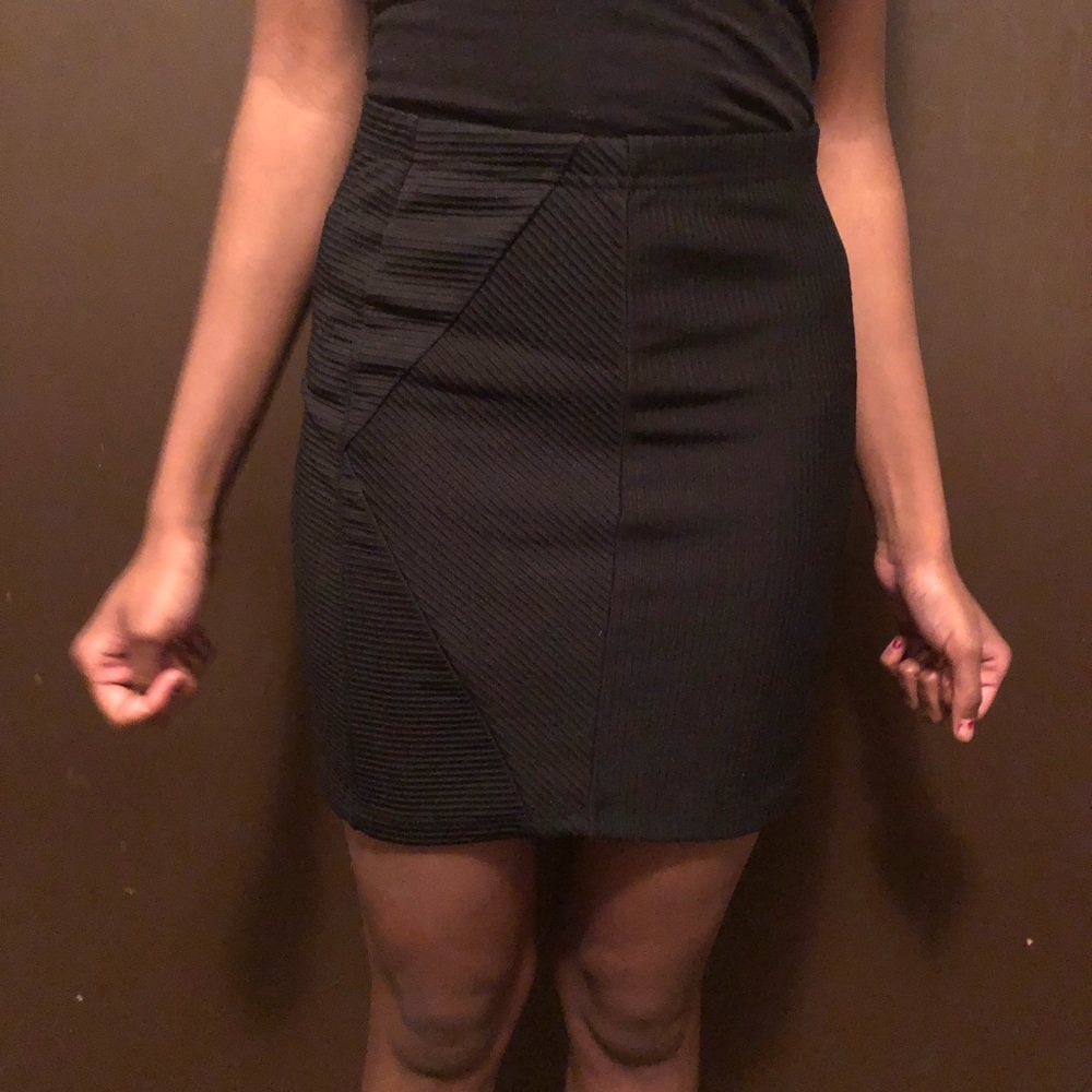 Black mini skirt